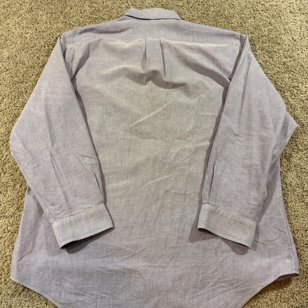 Ralph Lauren Button Down Shirt Mens 16.5-33 Lavender Fair Oxford Cotton Logo - Picture 2 of 8